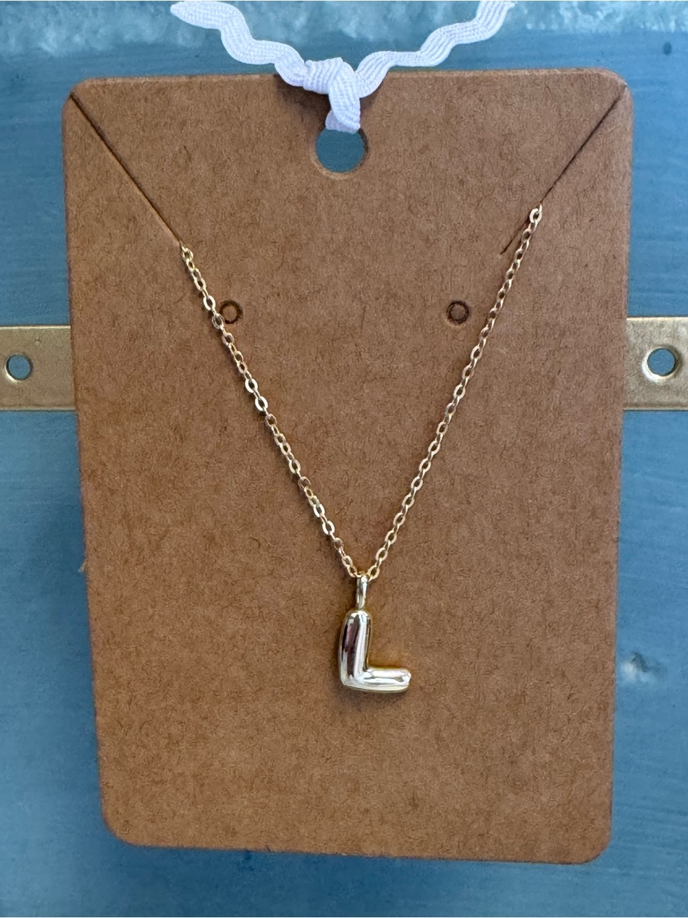 Monogram 'L' Pendant Necklace - Women's Jewelry